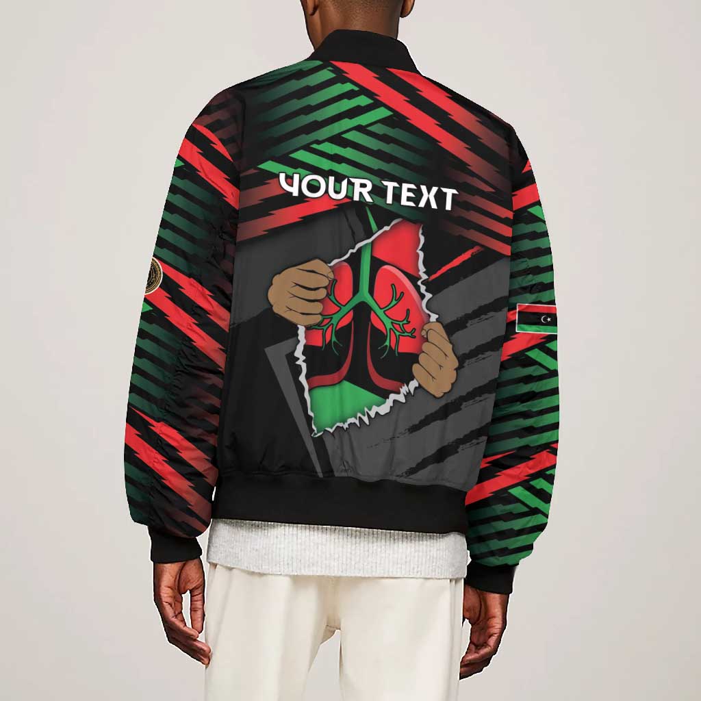 Personalized Libya In My Veins Bomber Jacket - African Pride