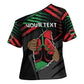 Personalized Libya In My Veins Cross Shoulder Shirt - African Pride