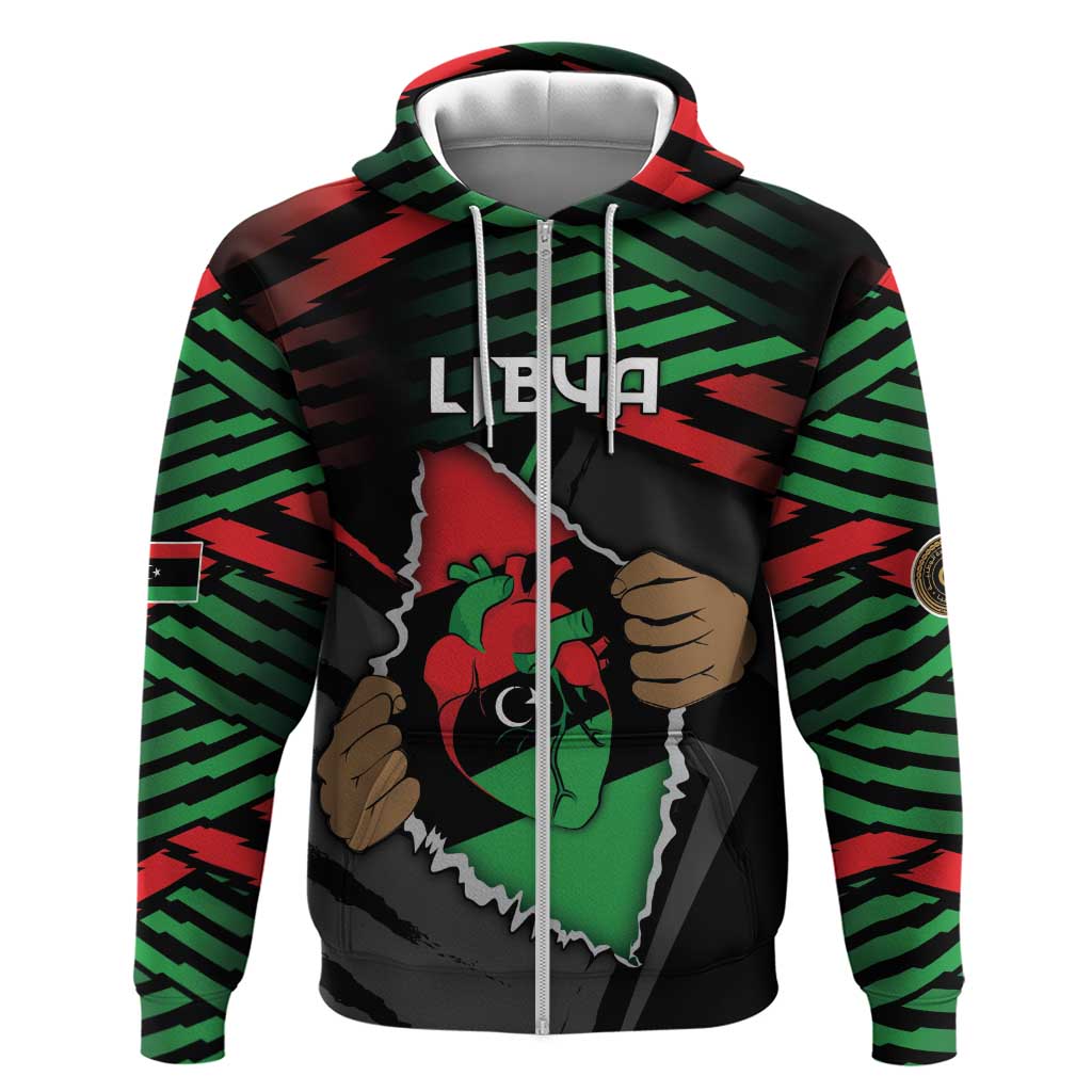 Personalized Libya In My Veins Hoodie - African Pride