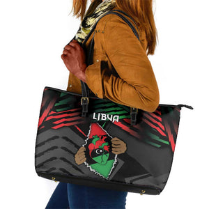 Libya In My Veins Leather Tote Bag - African Pride