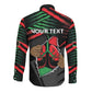 Personalized Libya In My Veins Long Sleeve Button Shirt - African Pride