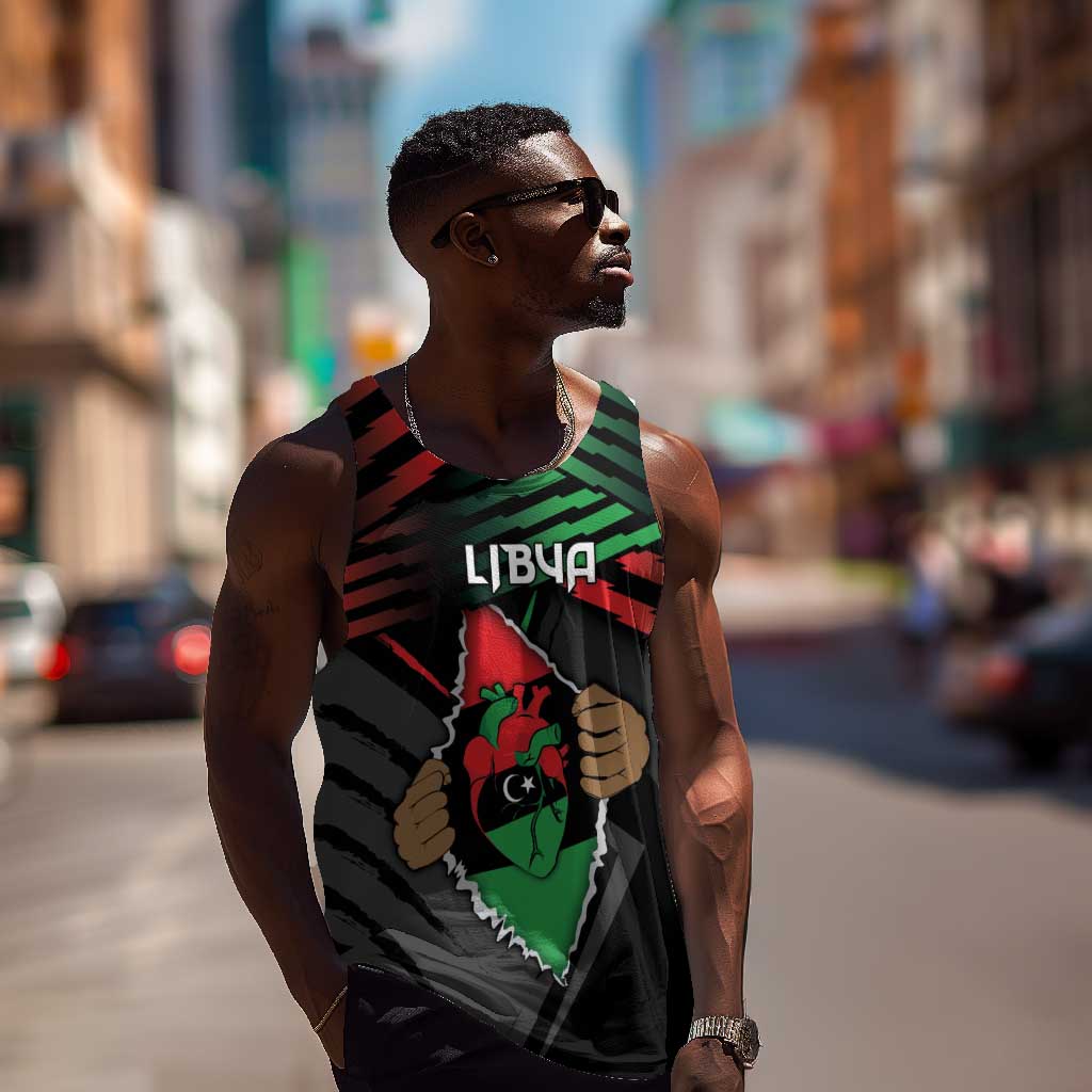 Personalized Libya In My Veins Men Tank Top - African Pride
