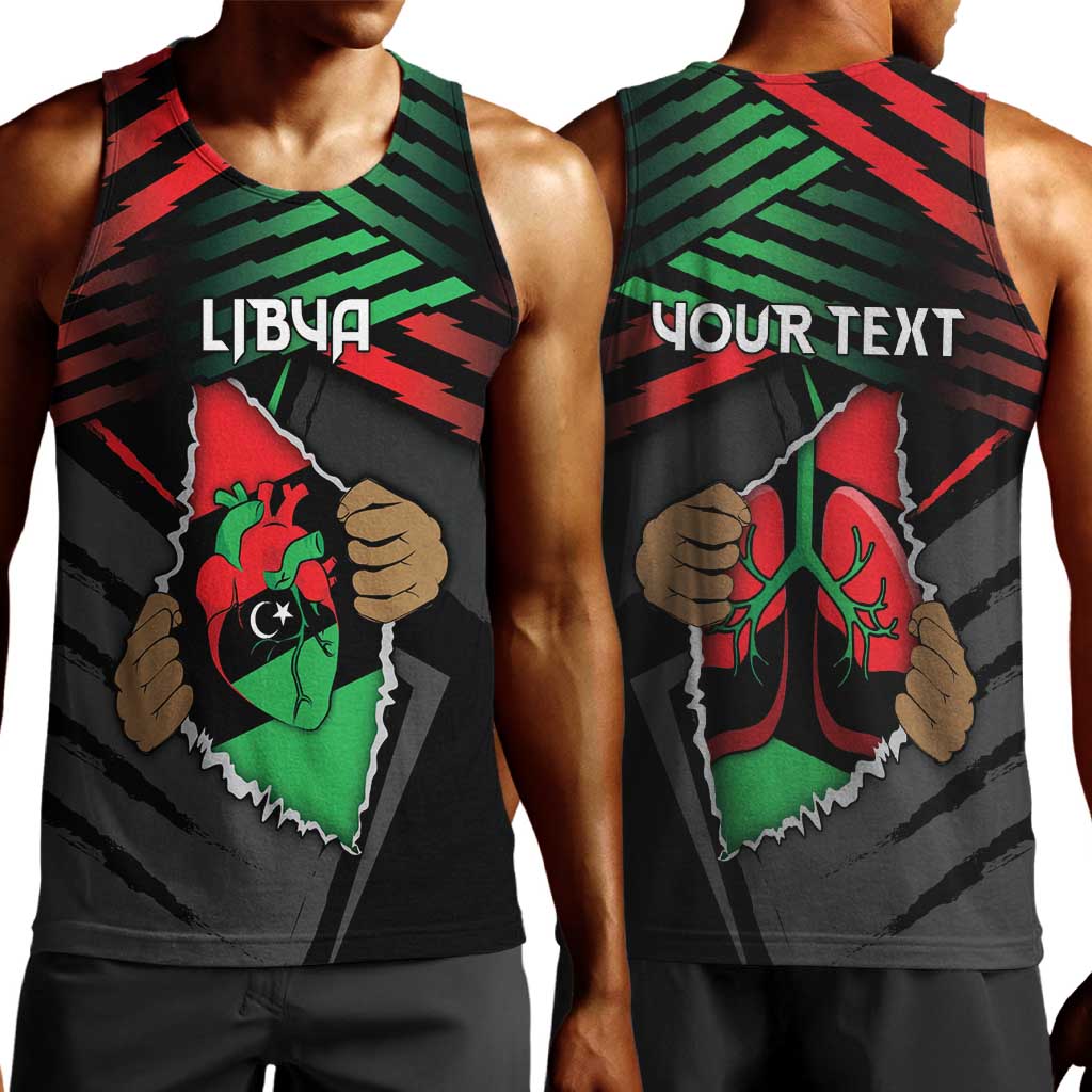 Personalized Libya In My Veins Men Tank Top - African Pride