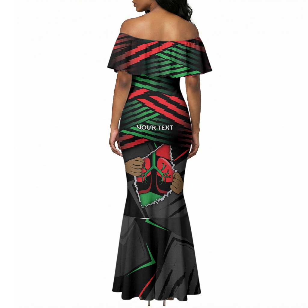 Personalized Libya In My Veins Mermaid Dress - African Pride