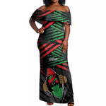 Personalized Libya In My Veins Off Shoulder Maxi Dress - African Pride