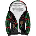 Personalized Libya In My Veins Sherpa Hoodie - African Pride