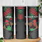 Personalized Libya In My Veins Skinny Tumbler - African Pride