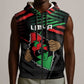Personalized Libya In My Veins Sleeveless Zip Hoodie - African Pride
