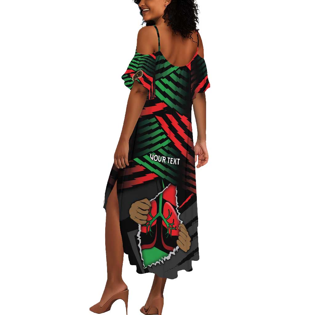 Personalized Libya In My Veins Summer Maxi Dress - African Pride