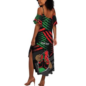 Personalized Libya In My Veins Summer Maxi Dress - African Pride