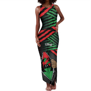 Personalized Libya In My Veins Tank Maxi Dress - African Pride