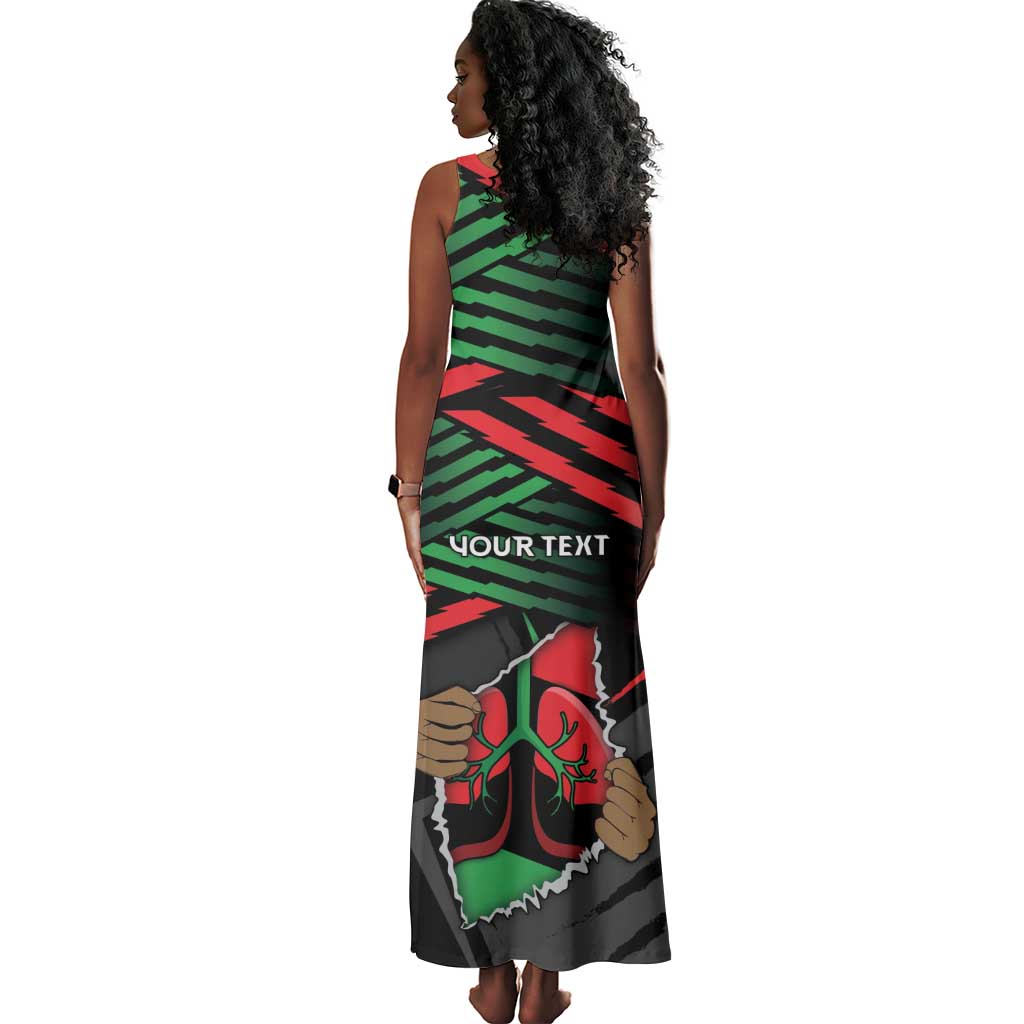 Personalized Libya In My Veins Tank Maxi Dress - African Pride