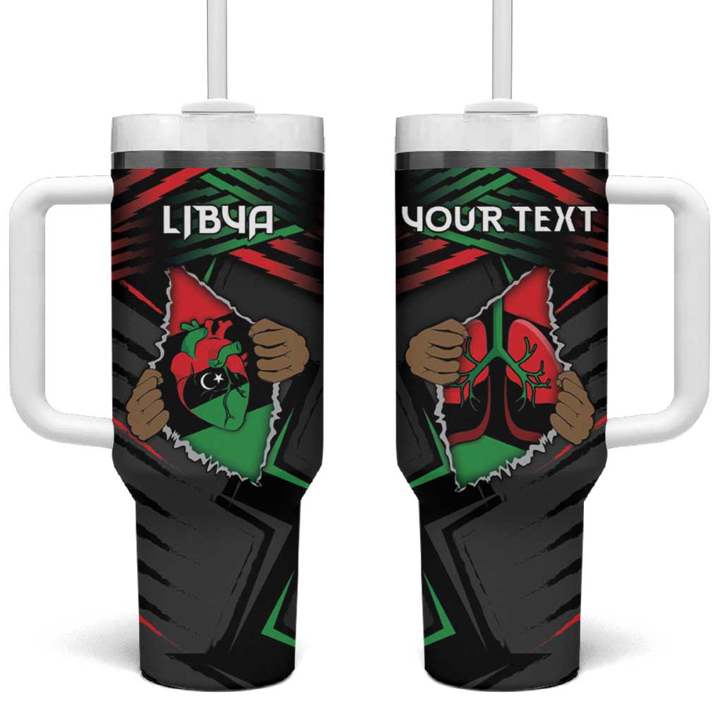 Personalized Libya In My Veins Tumbler With Handle - African Pride