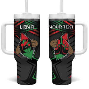 Personalized Libya In My Veins Tumbler With Handle - African Pride