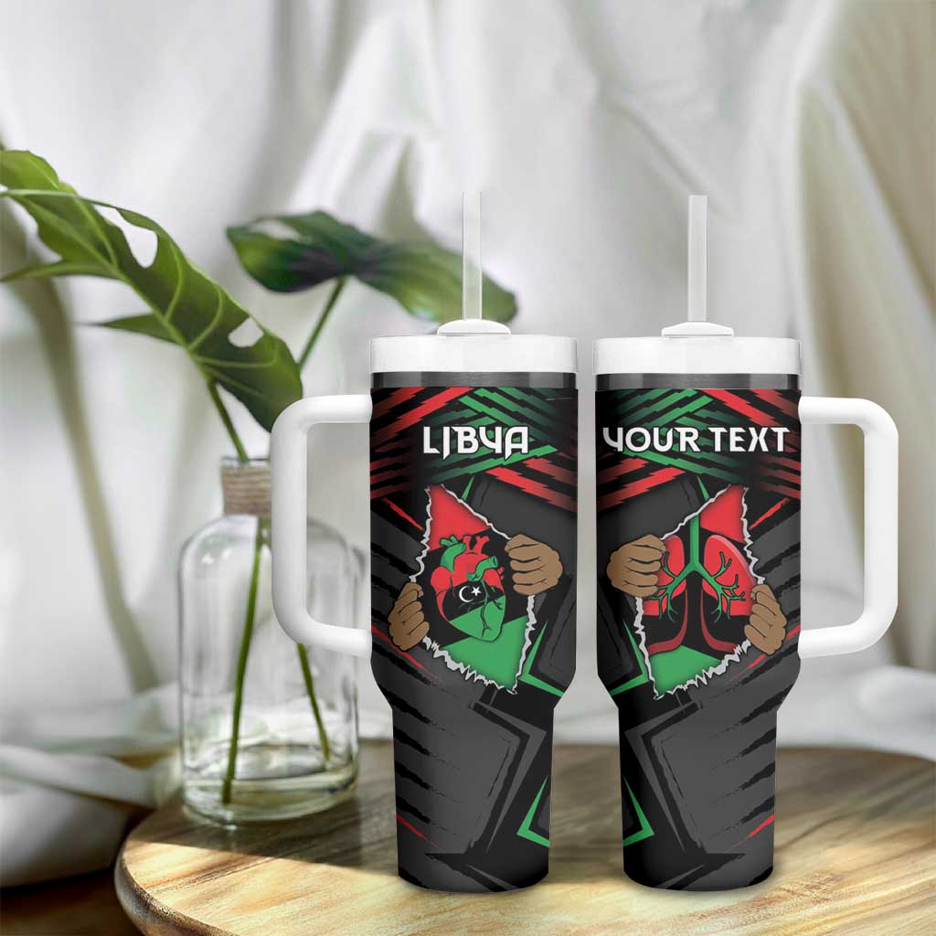 Personalized Libya In My Veins Tumbler With Handle - African Pride