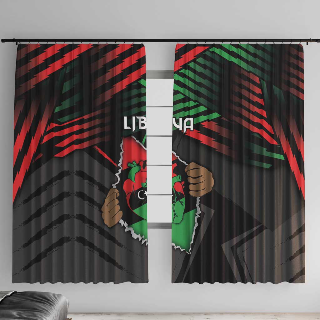 Libya In My Veins Window Curtain - African Pride