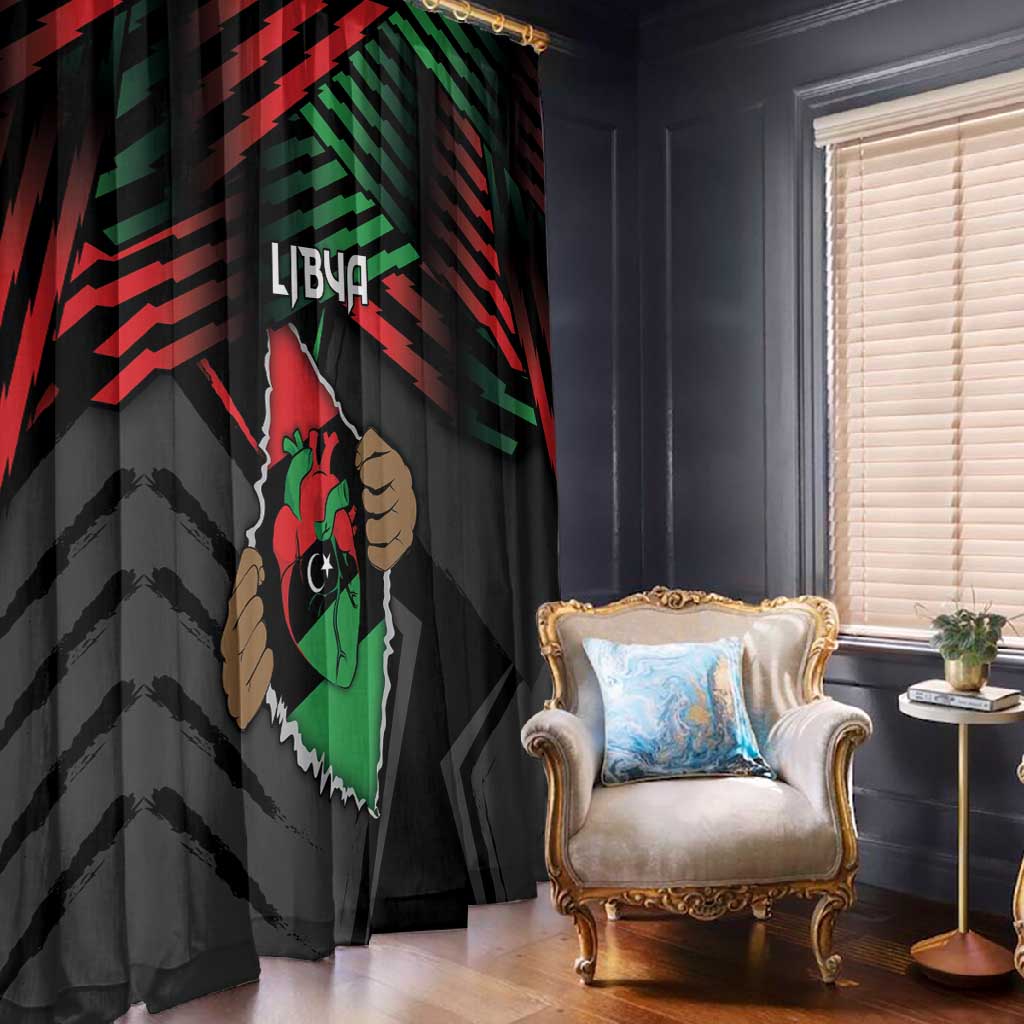 Libya In My Veins Window Curtain - African Pride