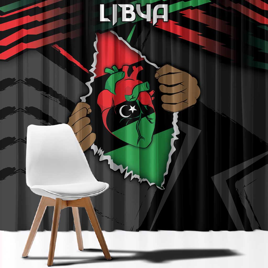Libya In My Veins Window Curtain - African Pride