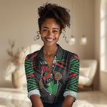 Personalized Libya In My Veins Women Casual Shirt - African Pride