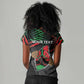 Personalized Libya In My Veins Women V-Neck T-Shirt - African Pride