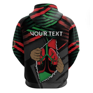 Personalized Libya In My Veins Zip Hoodie - African Pride