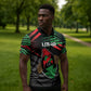 Personalized Libya In My Veins Zipper Polo Shirt - African Pride