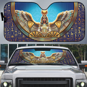 Egyptian Goddess Isis Auto Sun Shade Ancient Mythology Winged Queen