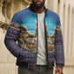 Egyptian Goddess Isis Bomber Puffer Jacket Ancient Mythology Winged Queen