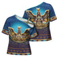 Egyptian Goddess Isis Cross Shoulder Shirt Ancient Mythology Winged Queen