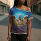 Egyptian Goddess Isis Cross Shoulder Shirt Ancient Mythology Winged Queen