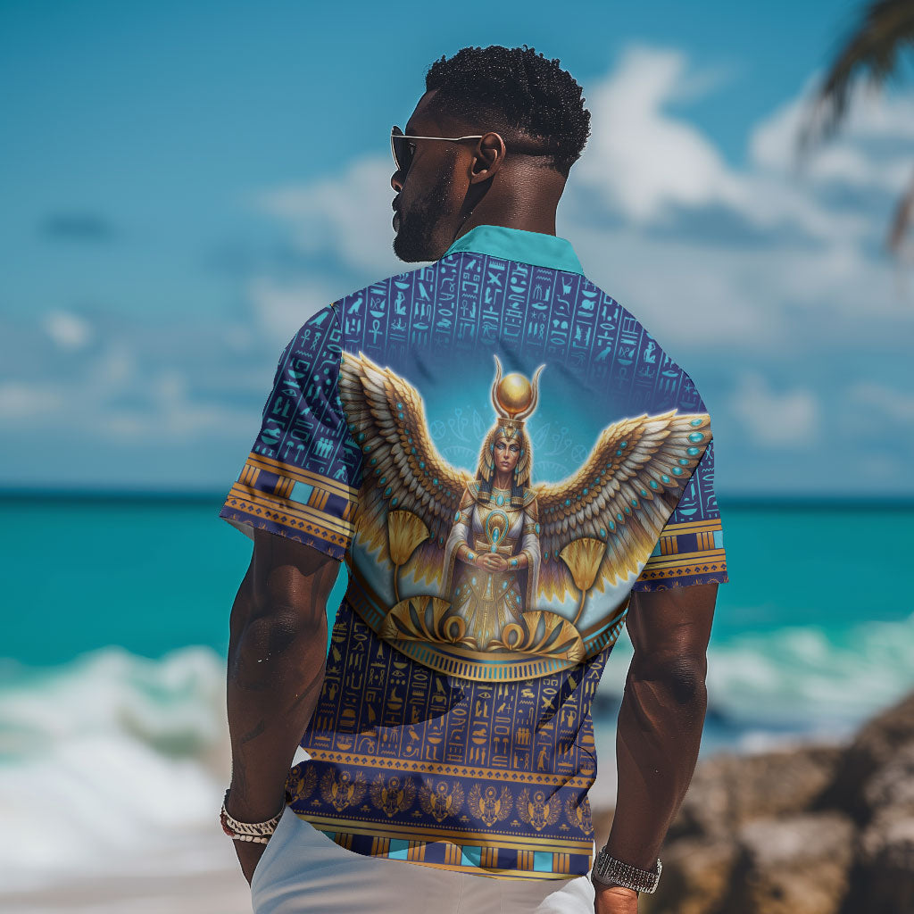 Egyptian Goddess Isis Hawaiian Shirt Ancient Mythology Winged Queen