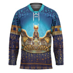 Egyptian Goddess Isis Hockey Jersey Ancient Mythology Winged Queen