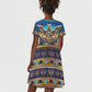 Egyptian Goddess Isis Kid Short Sleeve Dress Ancient Mythology Winged Queen