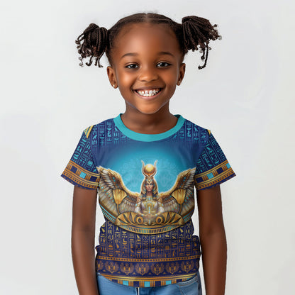 Egyptian Goddess Isis Kid T shirt Ancient Mythology Winged Queen