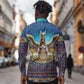 Egyptian Goddess Isis Long Sleeve Button Shirt Ancient Mythology Winged Queen