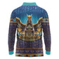 Egyptian Goddess Isis Long Sleeve Polo Shirt Ancient Mythology Winged Queen