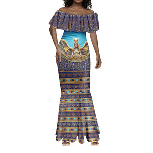 Egyptian Goddess Isis Mermaid Dress Ancient Mythology Winged Queen