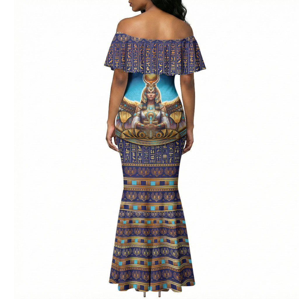 Egyptian Goddess Isis Mermaid Dress Ancient Mythology Winged Queen