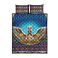 Egyptian Goddess Isis Quilt Bed Set Ancient Mythology Winged Queen