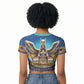 Egyptian Goddess Isis Raglan Cropped T shirt Ancient Mythology Winged Queen