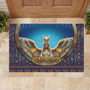 Egyptian Goddess Isis Rubber Doormat Ancient Mythology Winged Queen