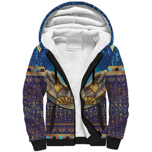 Egyptian Goddess Isis Sherpa Hoodie Ancient Mythology Winged Queen