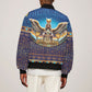 Egyptian Goddess Isis Sleeve Zip Bomber Jacket Ancient Mythology Winged Queen