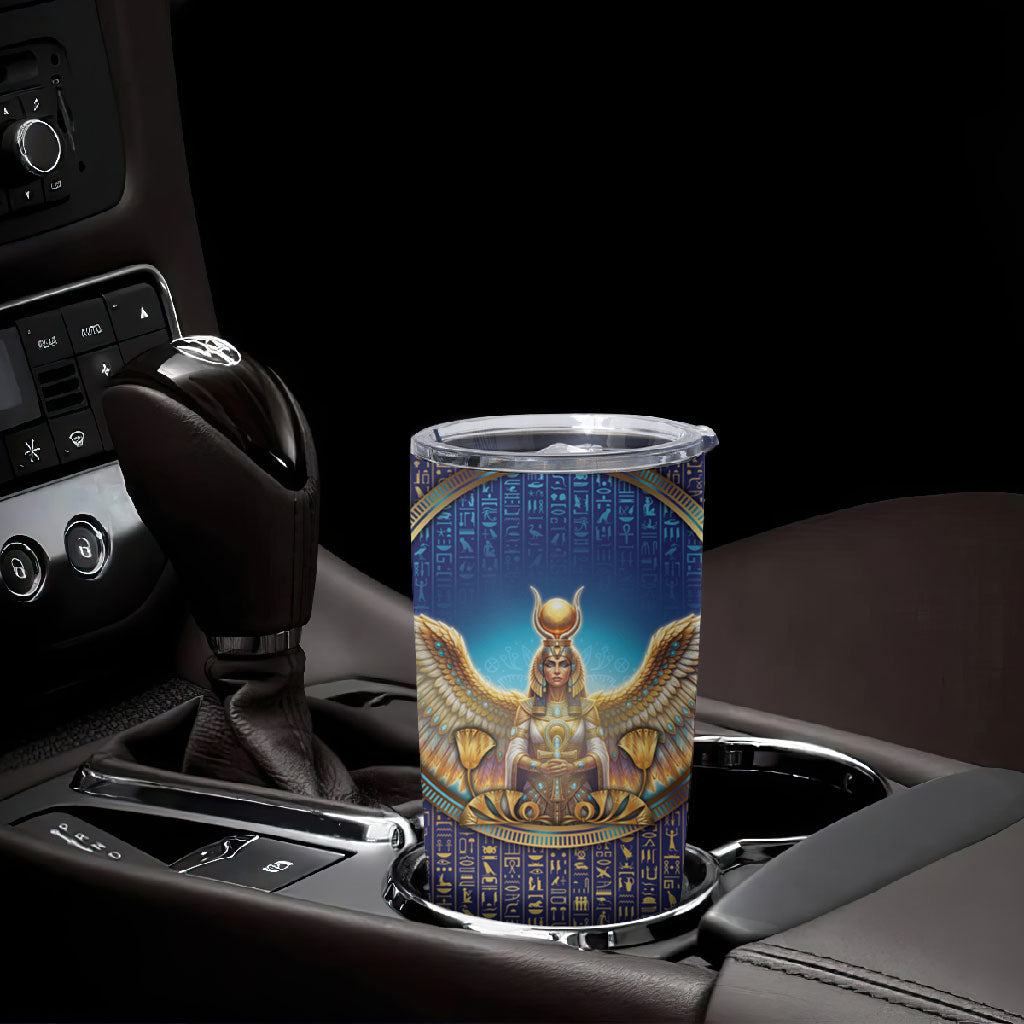 Egyptian Goddess Isis Tumbler Cup Ancient Mythology Winged Queen