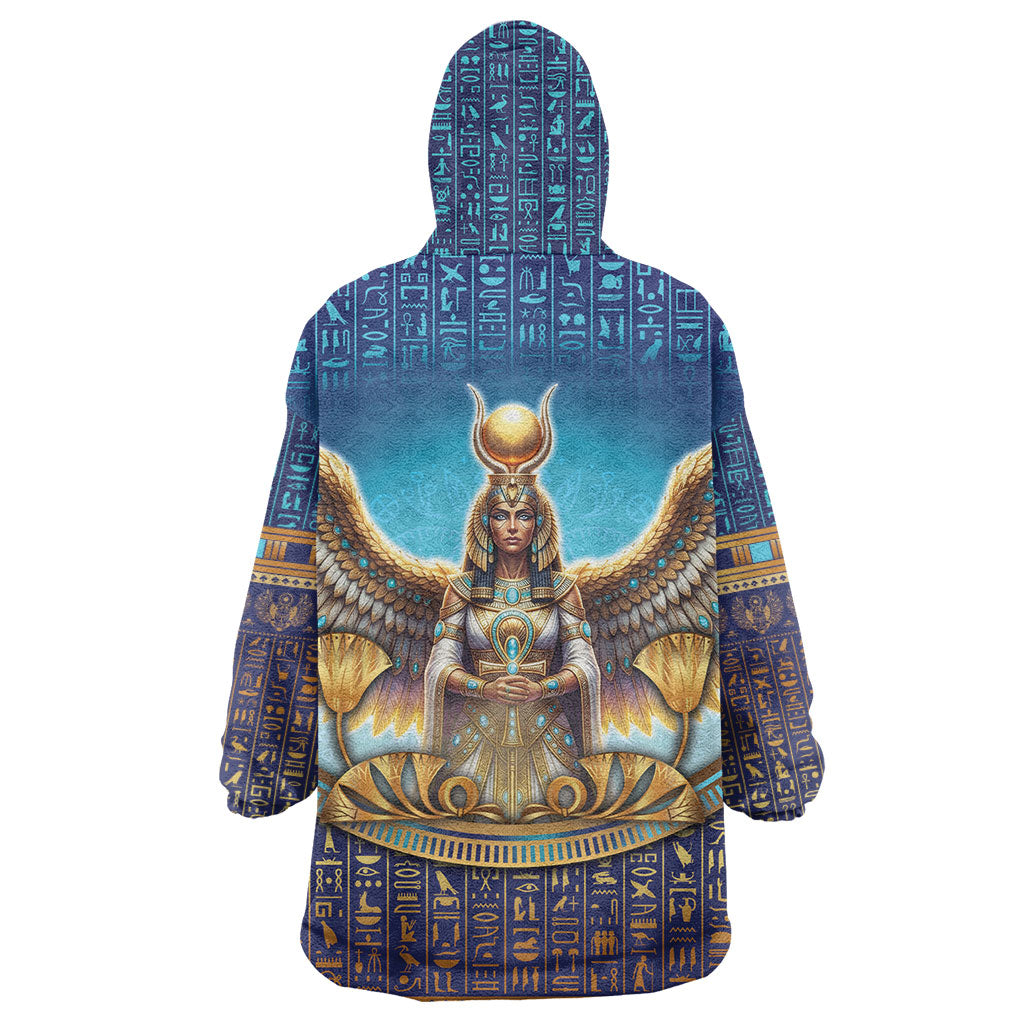 Egyptian Goddess Isis Wearable Blanket Hoodie Ancient Mythology Winged Queen