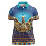 Egyptian Goddess Isis Women Polo Shirt Ancient Mythology Winged Queen