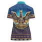 Egyptian Goddess Isis Women Polo Shirt Ancient Mythology Winged Queen