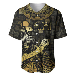 Egyptian God Thoth Baseball Jersey Ancient Mythology Ibis Wisdom Hieroglyphic