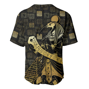 Egyptian God Thoth Baseball Jersey Ancient Mythology Ibis Wisdom Hieroglyphic