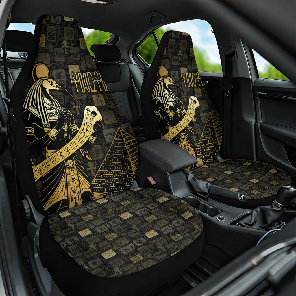 Egyptian God Thoth Car Seat Cover Ancient Mythology Ibis Wisdom Hieroglyphic